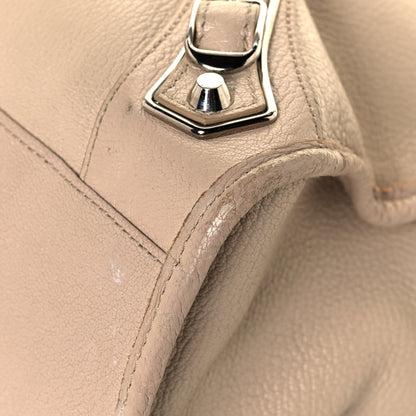 Balenciaga Chevre Silver Metallic Edge Hardware City Beige Tapioca 10 of 14
