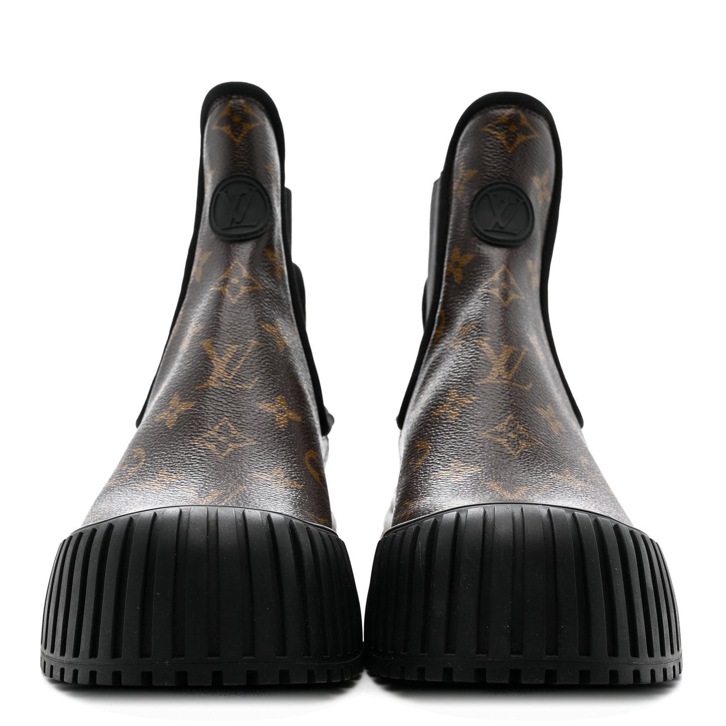 Patent Monogram Ruby Flat Ankle Boots 39 Black