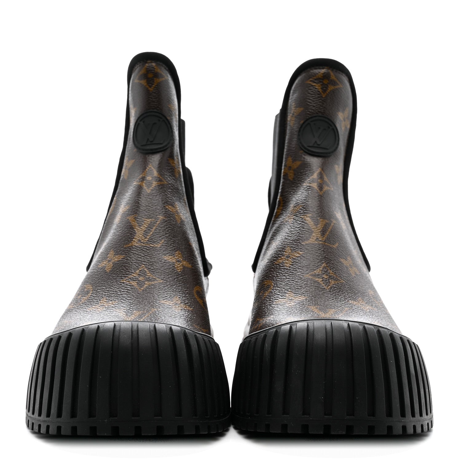 Louis Vuitton Patent Monogram Ruby Flat Ankle Boots 39 Black 3 of 9