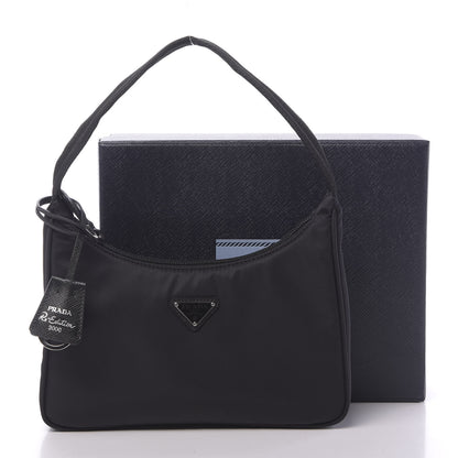 Prada Tessuto Nylon Mini Re-Edition 2000 Bag Black 12 of 12