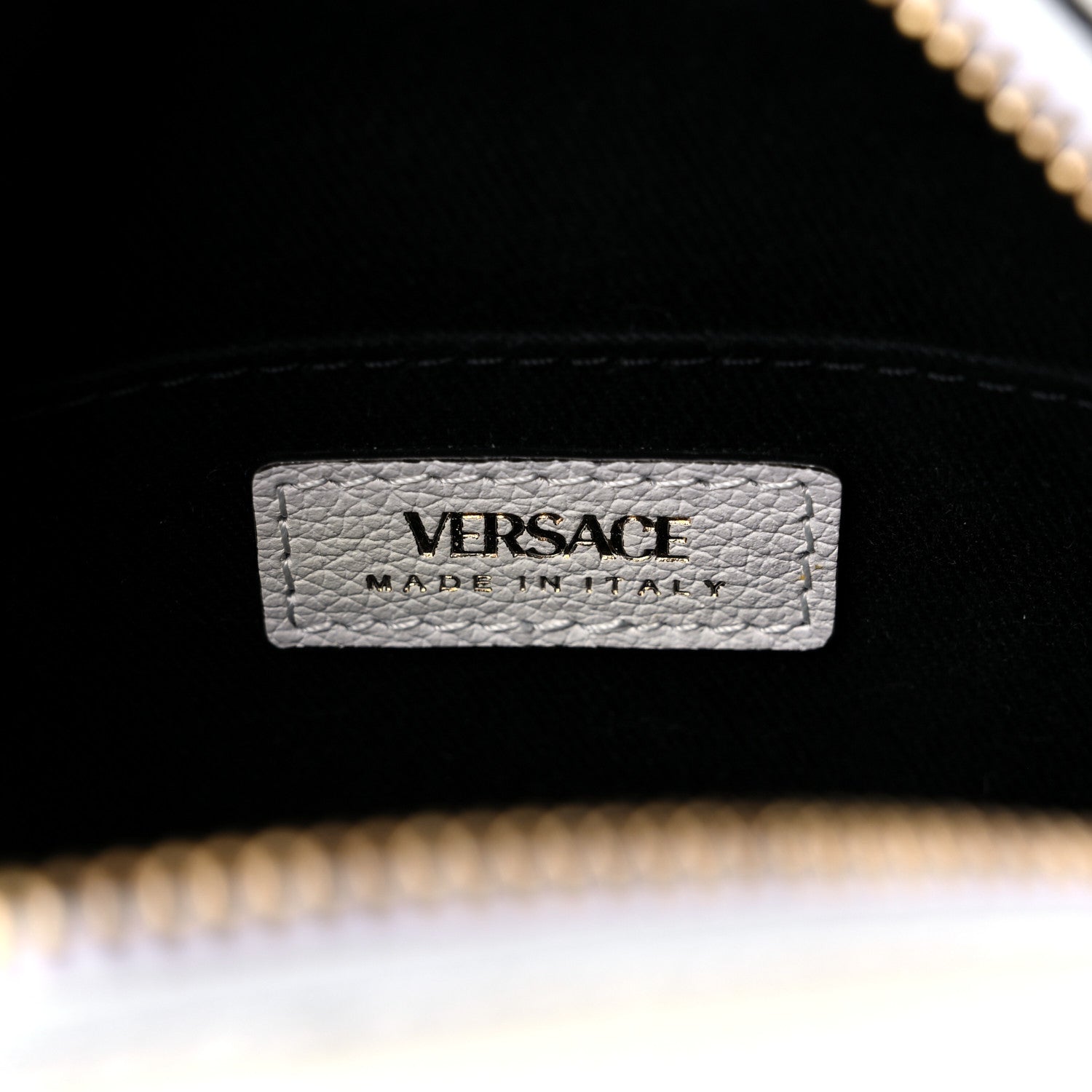 Versace Calfskin Mini La Medusa Chain Round Crossbody Bag White 6 of 8