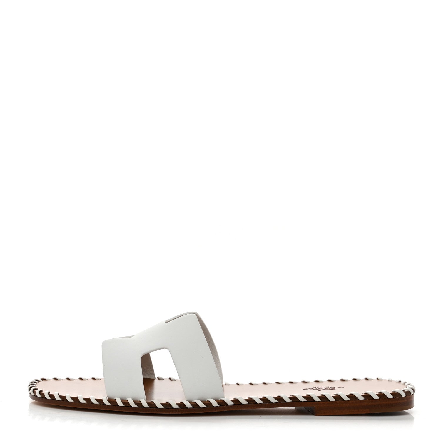 Hermes Calfskin Braided Oran Sandals 40.5 White 1 of 10