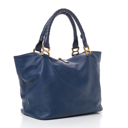 Chloe Calfskin Large New Marcie Tote Royal Navy 2 of 4