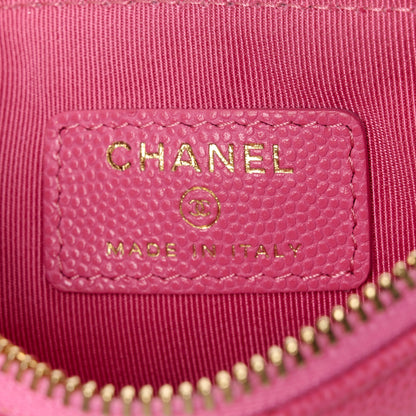 Chanel Caviar Quilted Small Cosmetic Case Pink 6 of 11