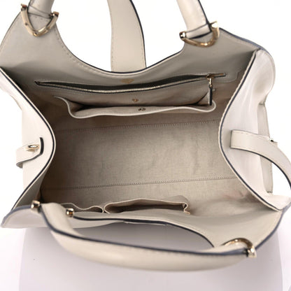 Gucci Calfskin Medium Stirrup Top Handle Bag White 5 of 20