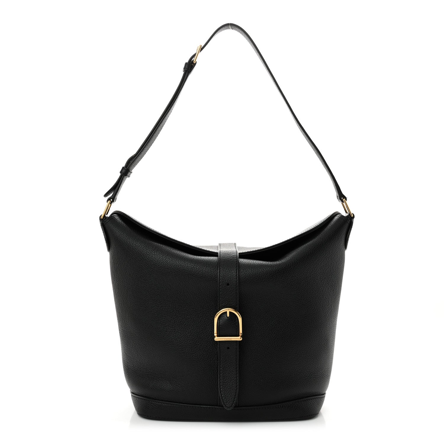 Celine Soft Grained Calfskin Medium Bucket Bag Black 1 of 15