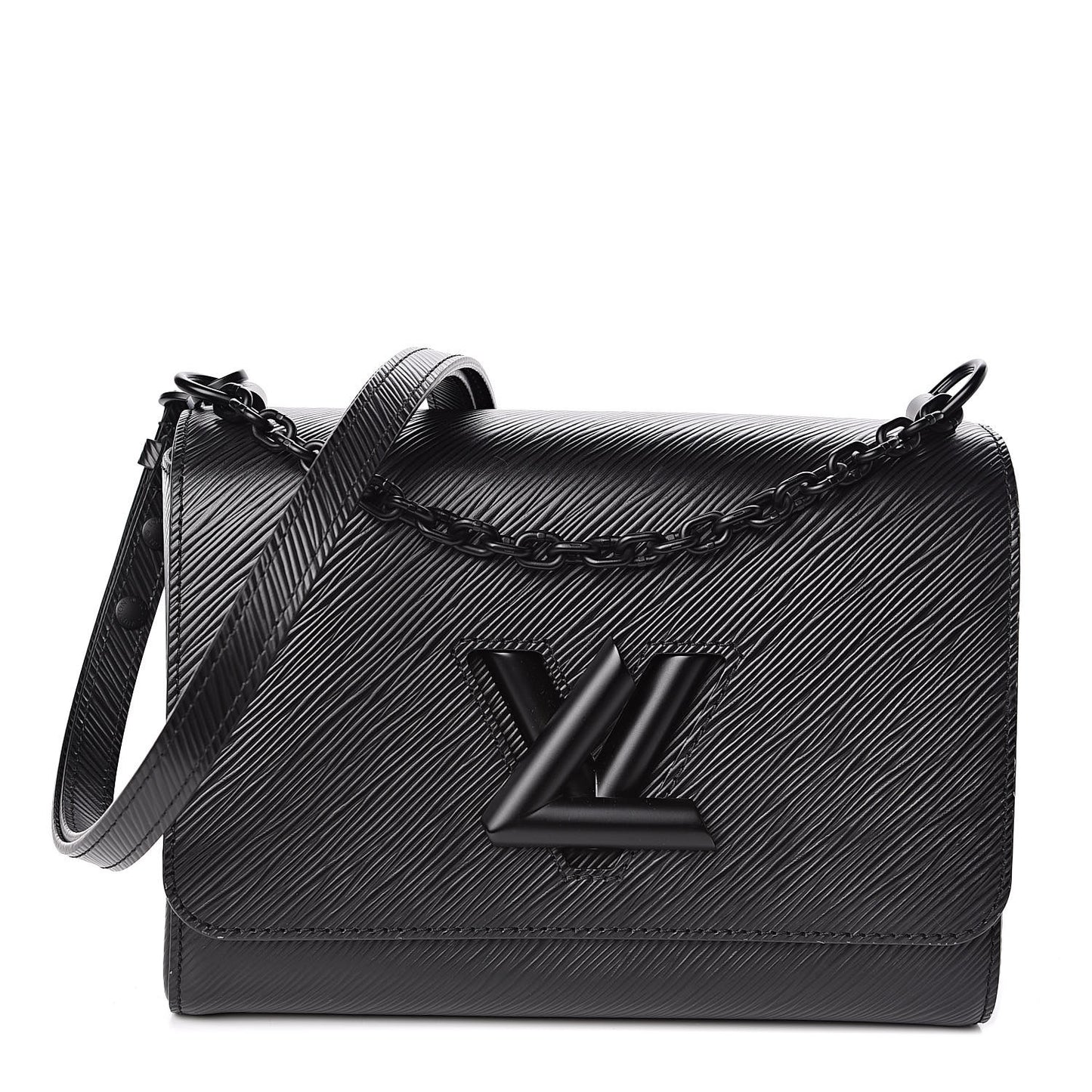 Epi Twist Shoulder Bag MM Matte Black