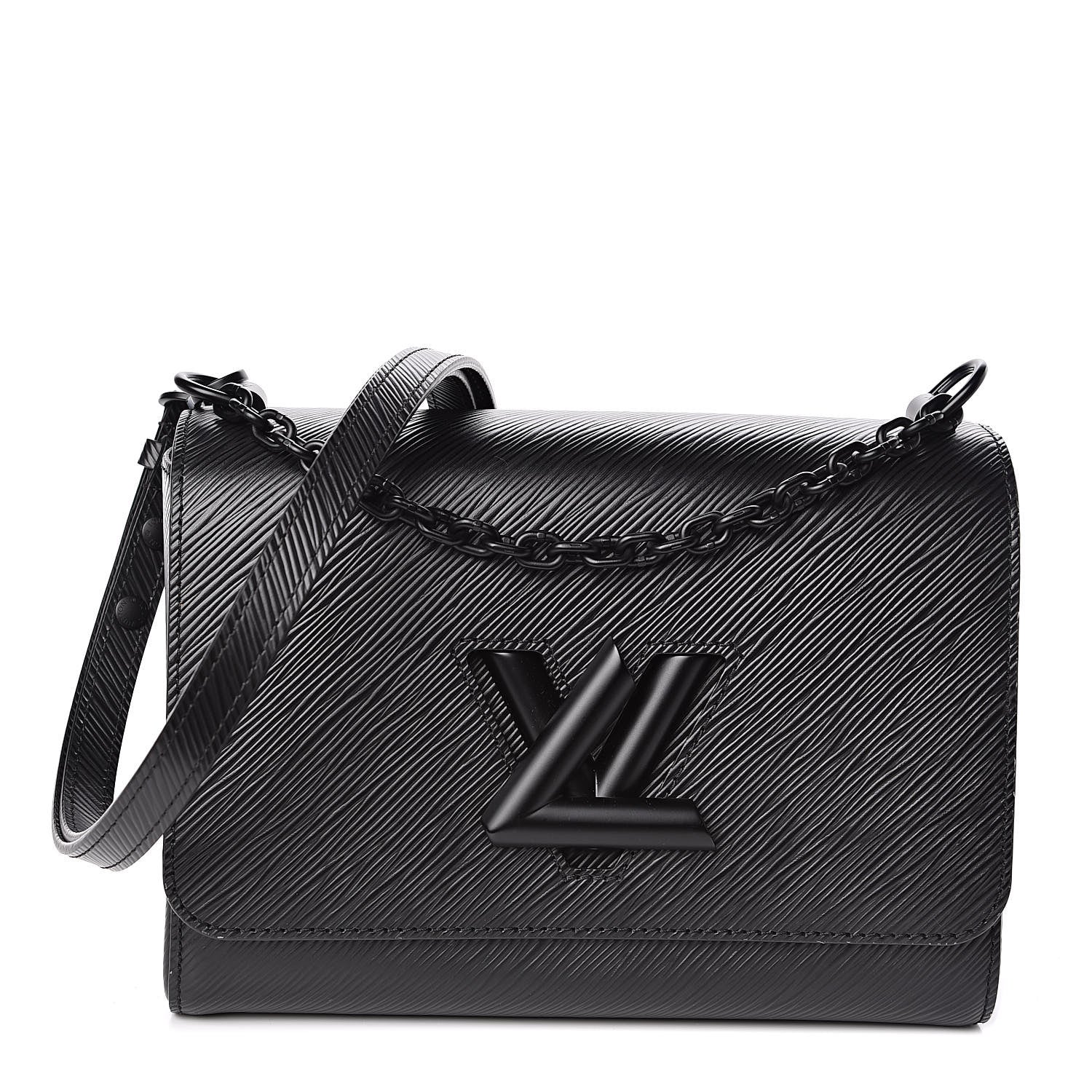 Louis Vuitton Epi Twist Shoulder Bag MM Matte Black 1 of 10