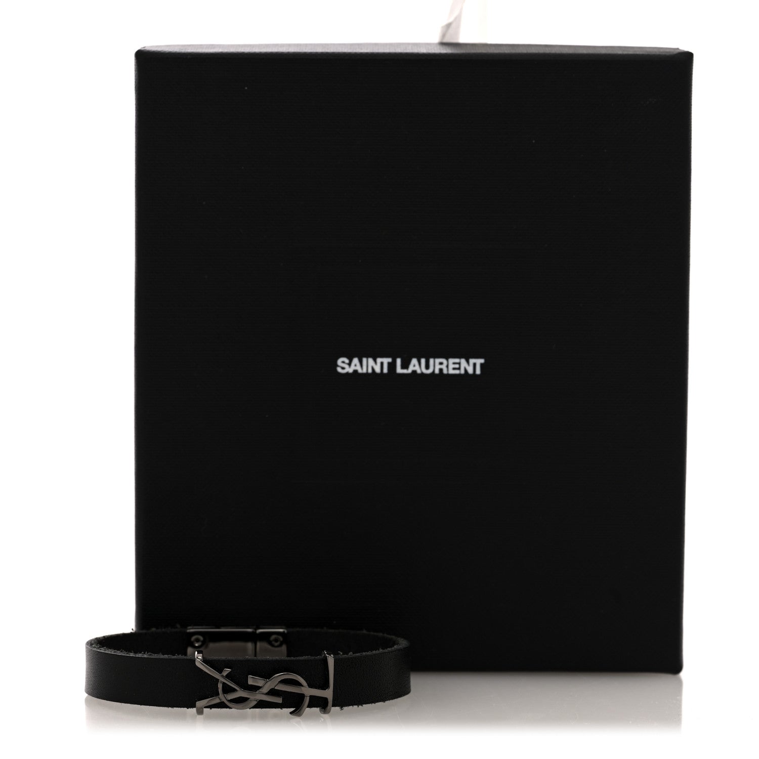 Saint Laurent Calfskin Opyum Bracelet S Black 5 of 5