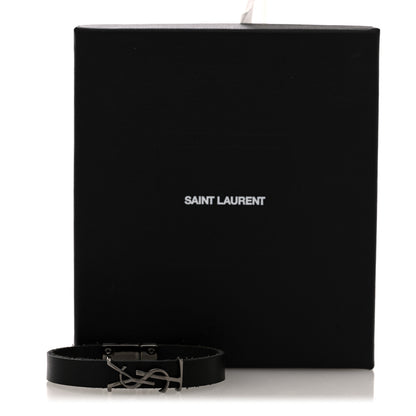 Saint Laurent Calfskin Opyum Bracelet S Black 5 of 5