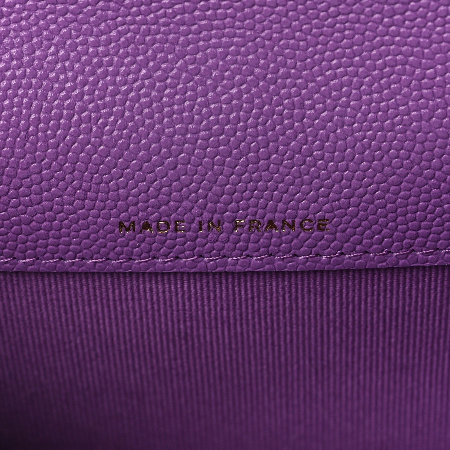 Chanel Caviar Quilted Flap Card Holder Wallet Purple 7 of 9