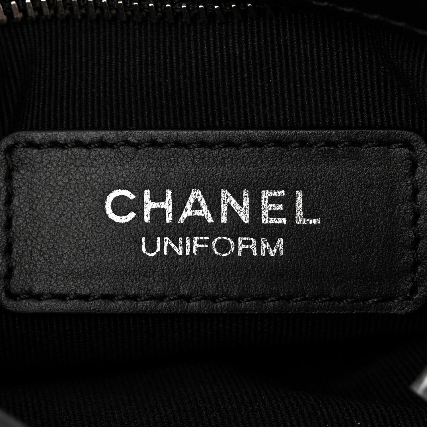 Chanel Lambskin Quilted Uniform Crossbody Bag Black 6 of 10