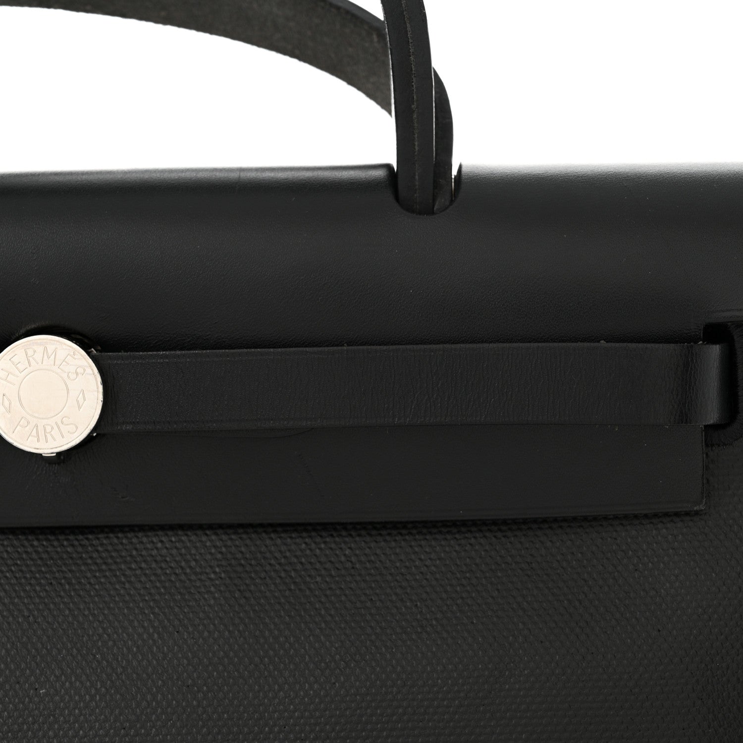 Hermes Toile H Berline Vache Hunter Herbag Zip PM 31 Black Ecru 12 of 16