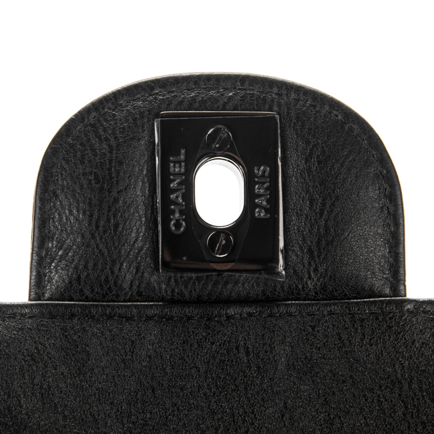 Chanel Crumpled Calfskin Quilted Mini Square Flap So Black 6 of 8