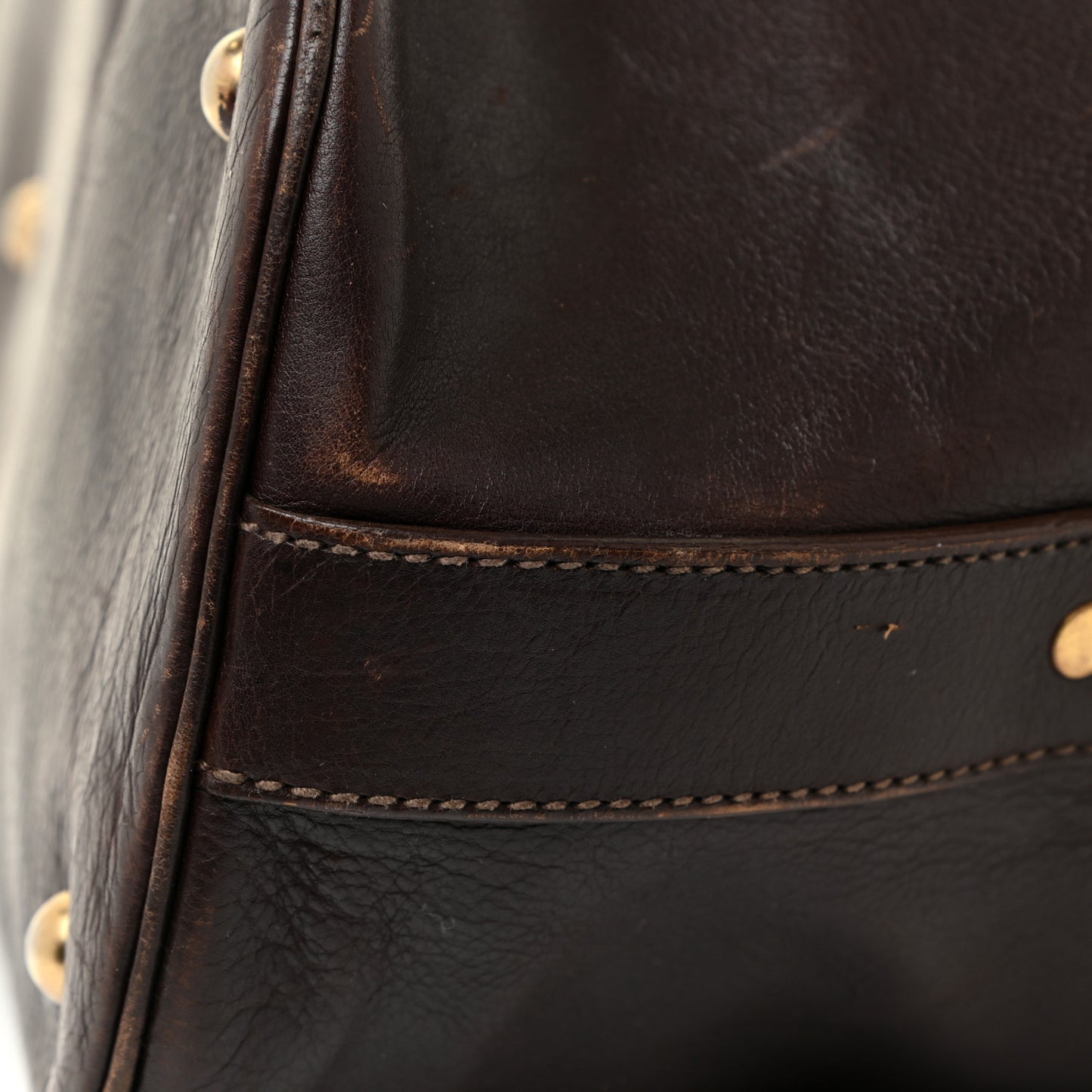 Calfskin Oversized Muse Dark Brown