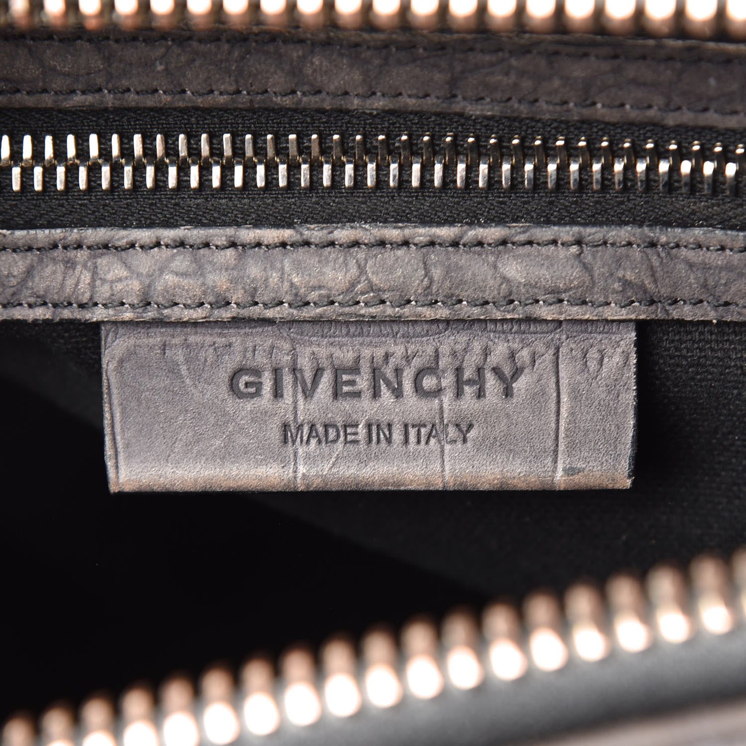 Givenchy Nubuck Crocodile Embossed Medium Antigona Washed Black 14 of 35