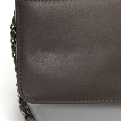Chanel Aged Calfskin Quilted Gabrielle Wallet On Chain WOC Grey 12 of 12
