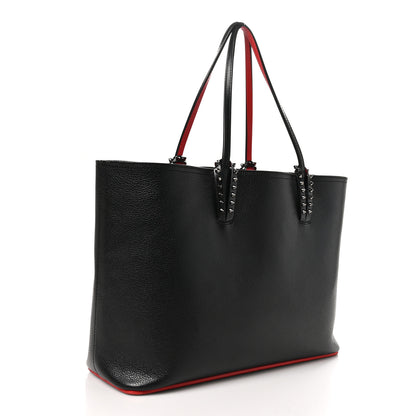 Christian Louboutin Calfskin Spikes East West Cabata Tote Black 4 of 15