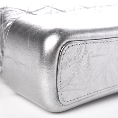 Chanel Metallic Lambskin Calfskin Quilted Medium Gabrielle Hobo Silver 9 of 11