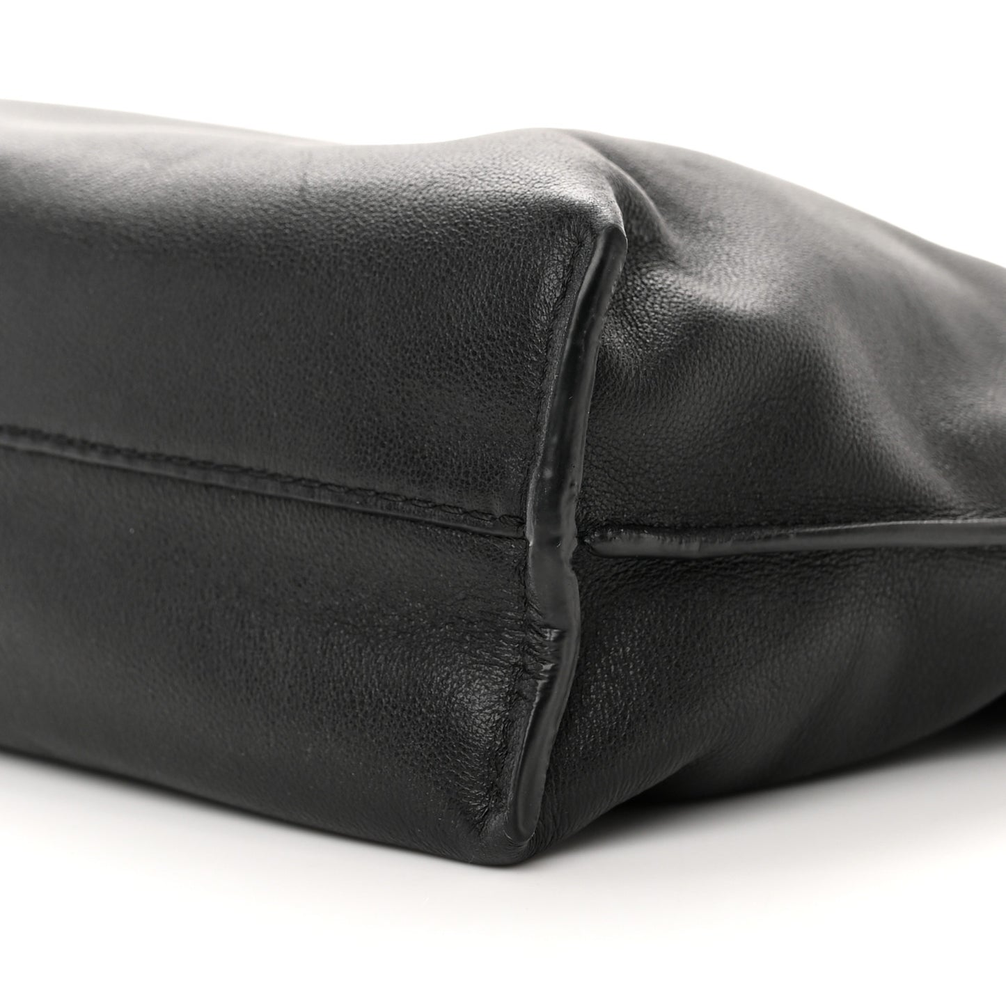 Calfskin Mini Flamenco Knot Clutch Black