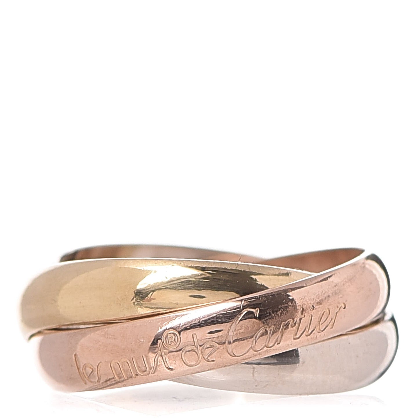 18K Pink Yellow White Gold Classic Les Must De Trinity Ring 51 5.75