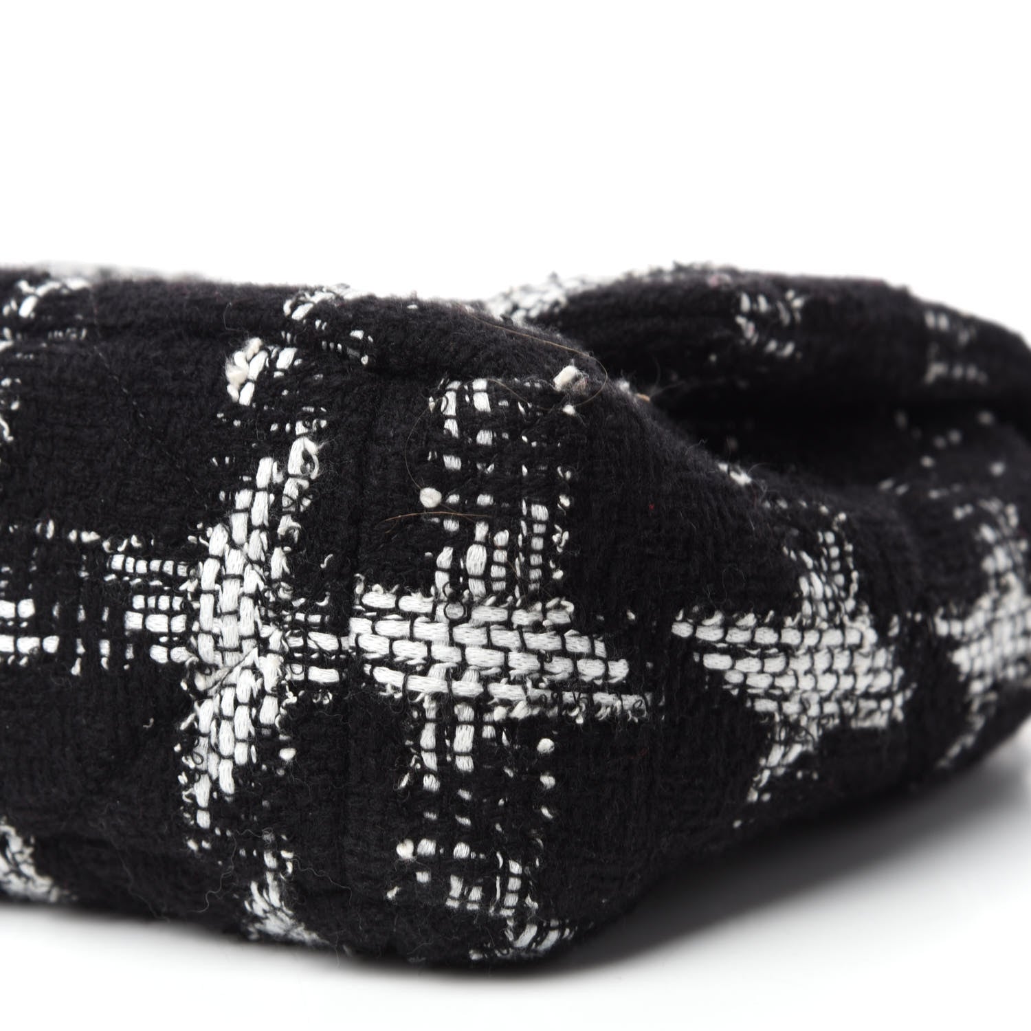 Chanel Tweed Quilted Large Chanel 19 Flap Black White 7 of 10