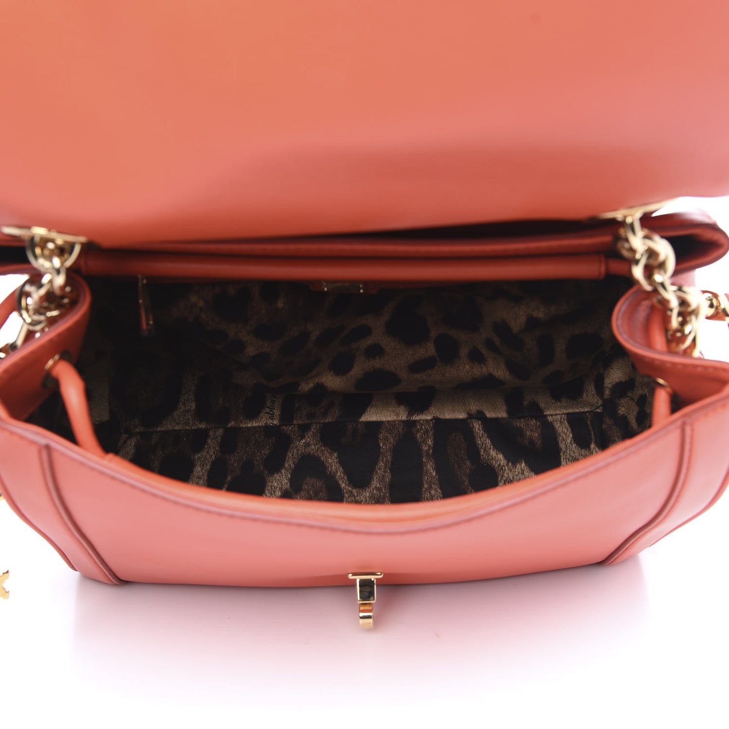 Calfskin Padlock Shoulder Bag Orange