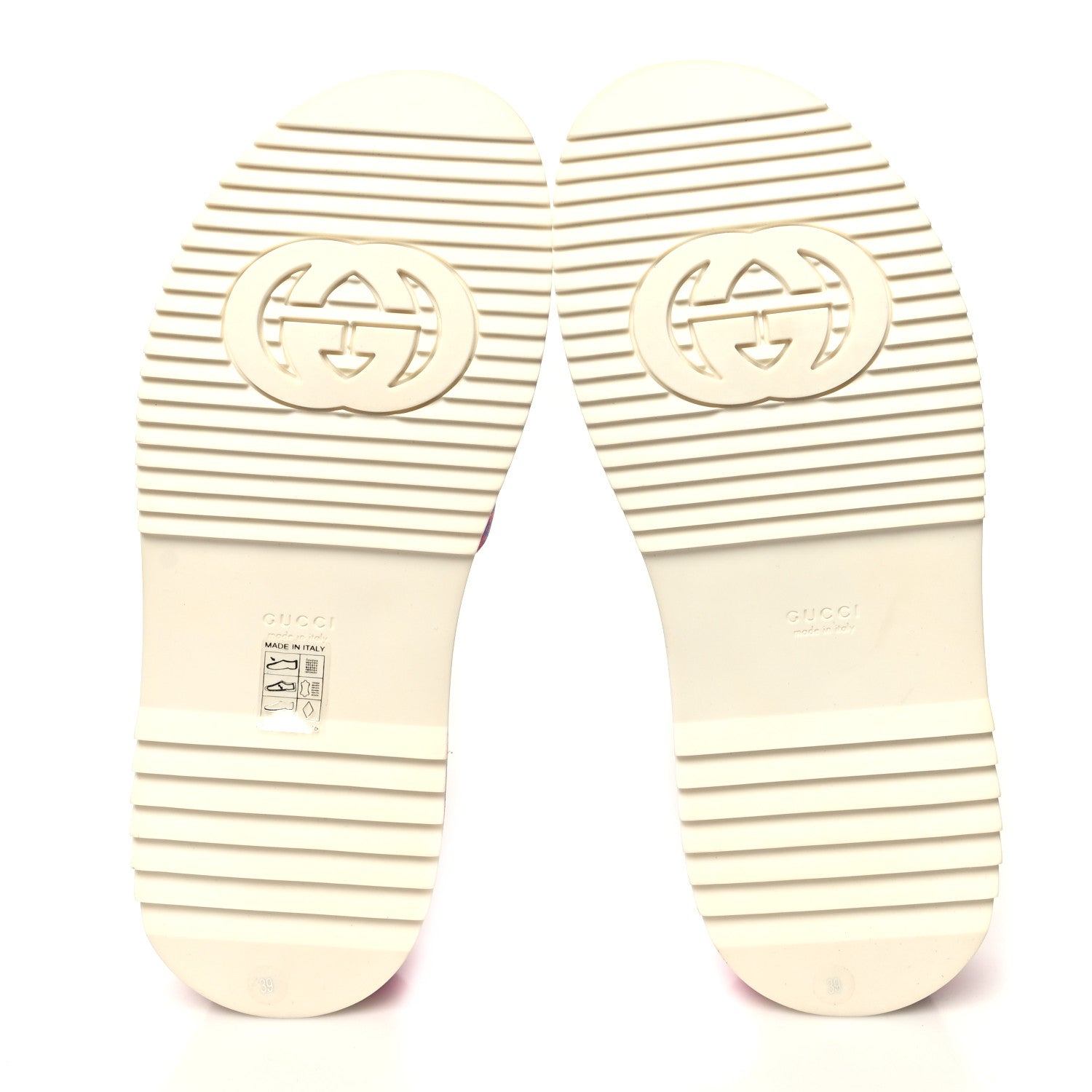 Gucci GG Supreme Joy Monogram Angelina Platform Slide Sandals 39 Fuxia Blue 5 of 8