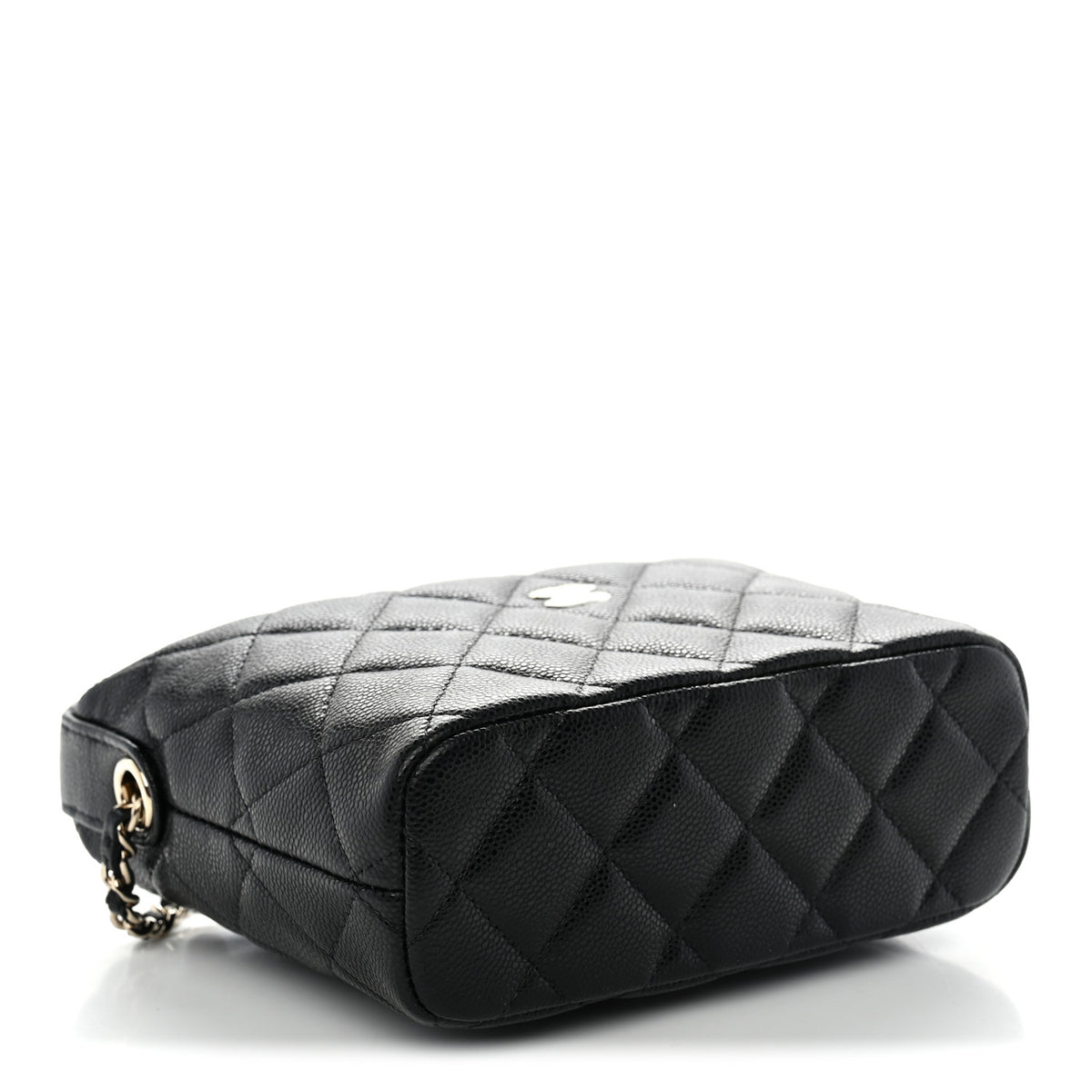 Chanel Caviar Quilted Hobo Clutch With Chain  Black 4 of 11