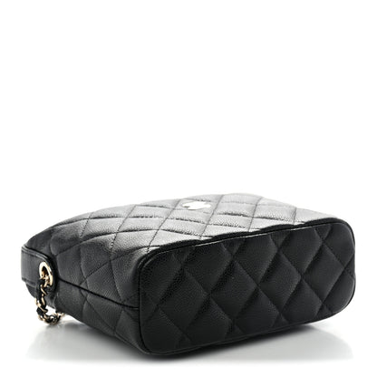 Chanel Caviar Quilted Hobo Clutch With Chain  Black 4 of 11