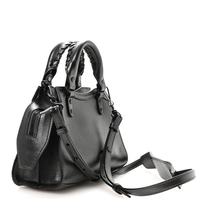 Balenciaga Smooth Calfskin Neo Classic Black Hardware Mini City Gunmetal 3 of 10