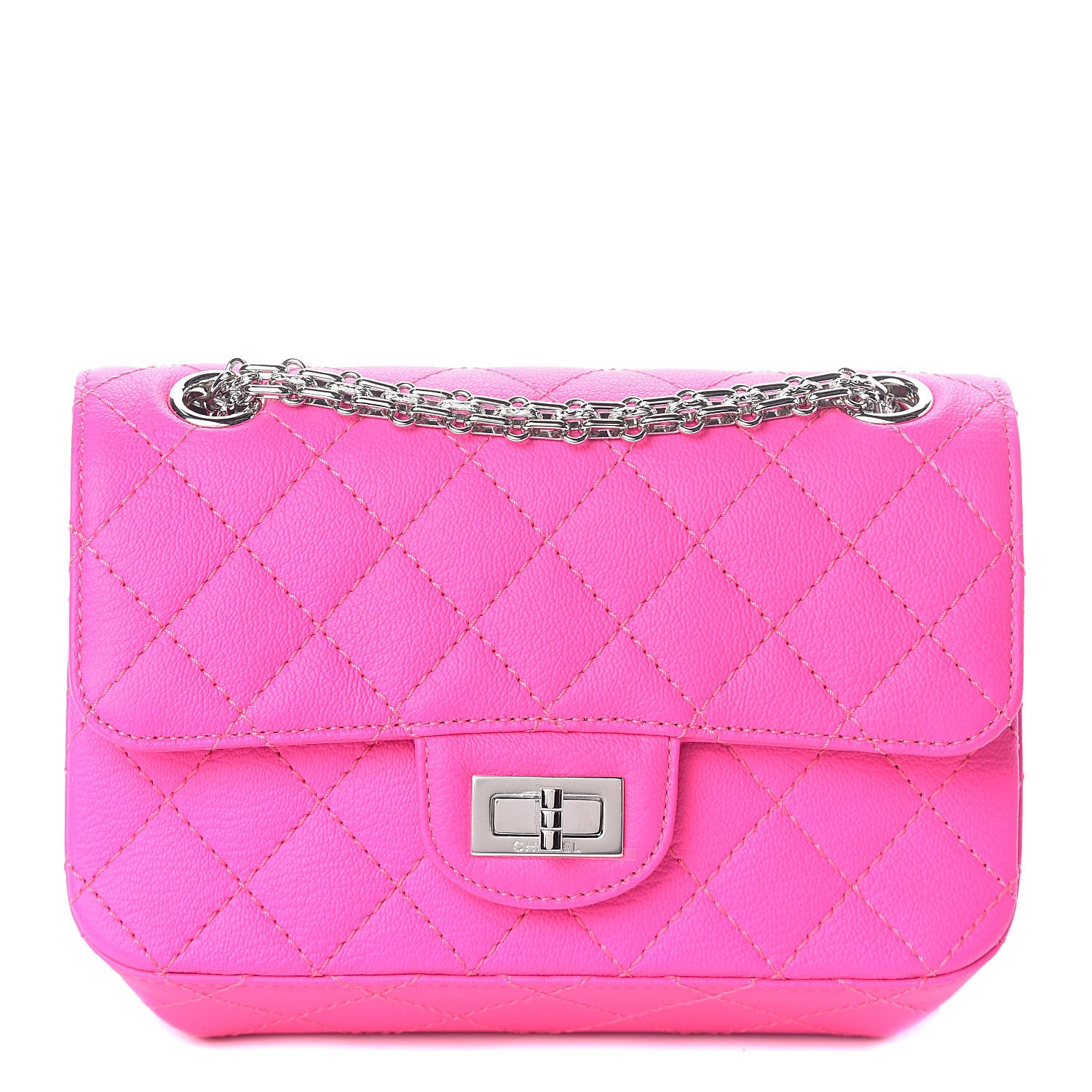 Chanel Goatskin Quilted 2.55 Reissue Mini Flap Fluorescent Pink 1 of 10