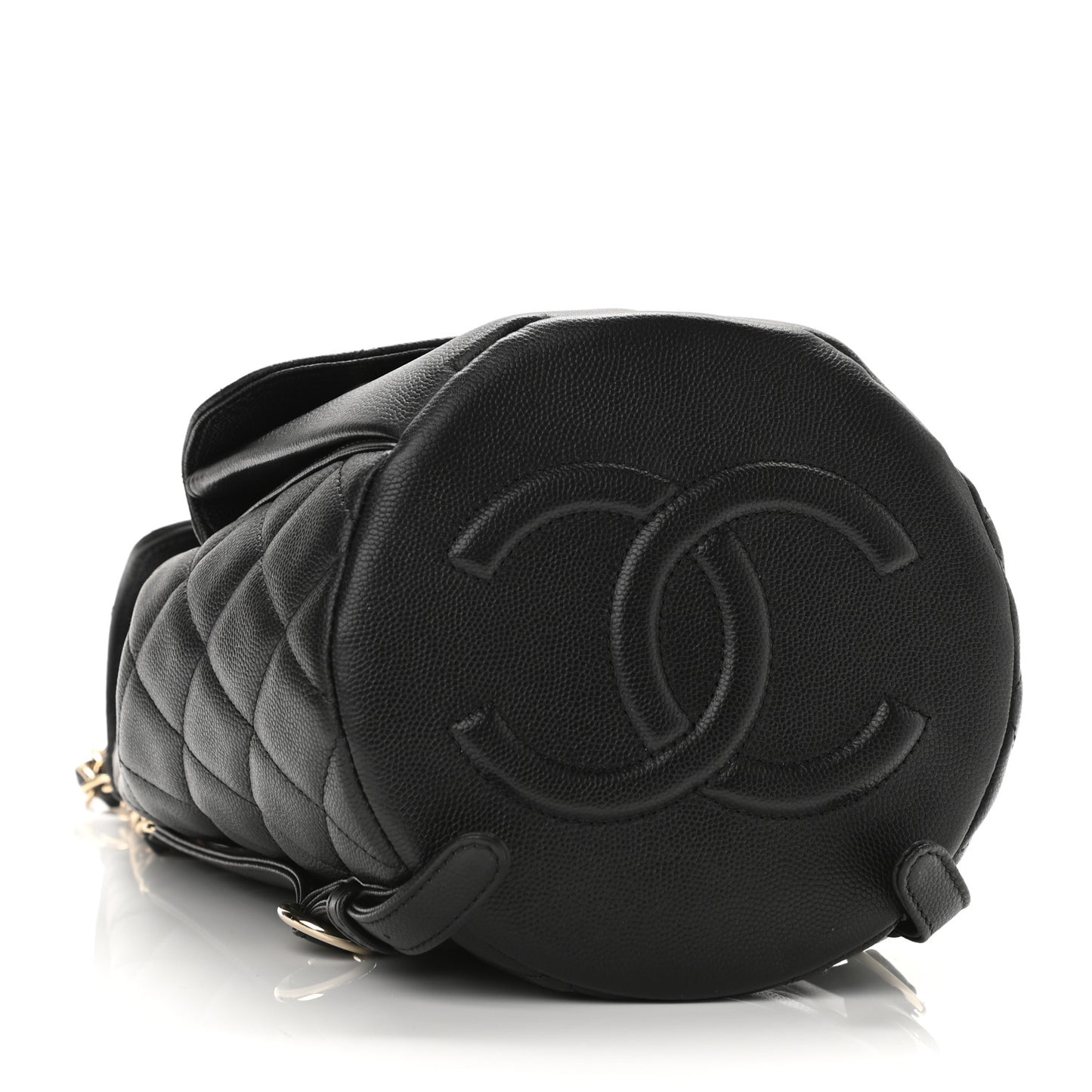 Caviar Quilted Pockets Backpack Black