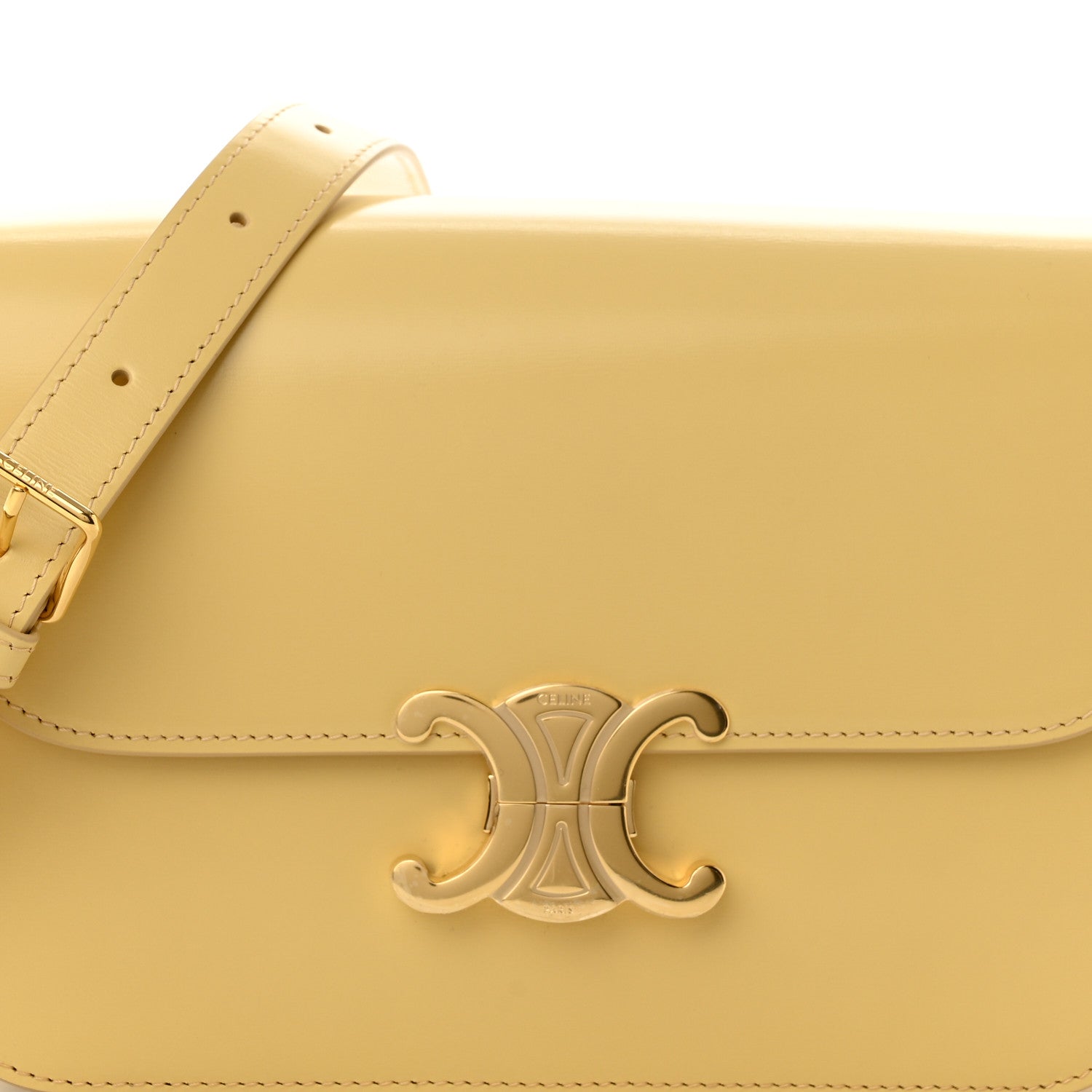 Celine Shiny Calfskin Medium Triomphe Pollen 8 of 12