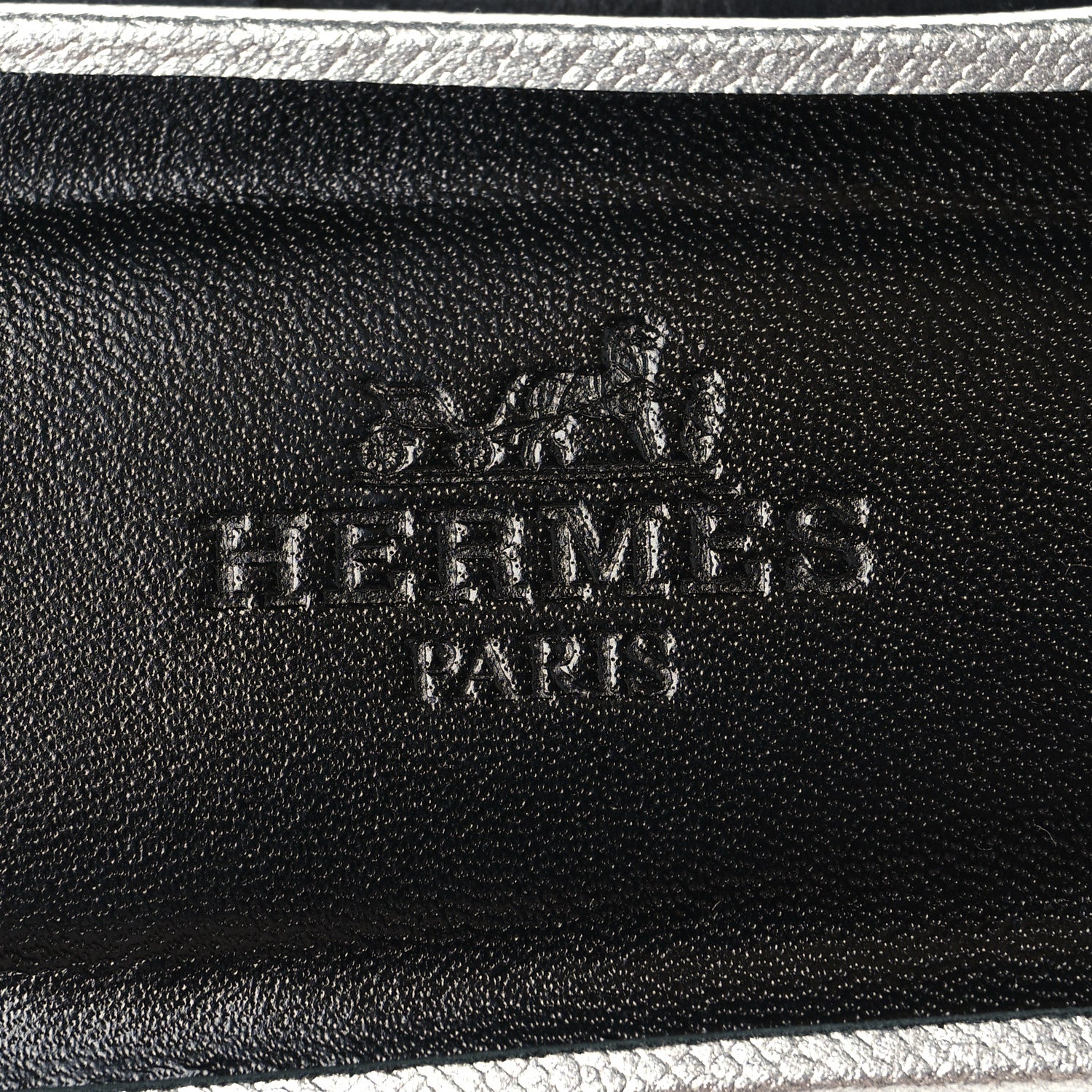Hermes Metallic Epsom Oran Sandals 35.5 Argent 8 of 9