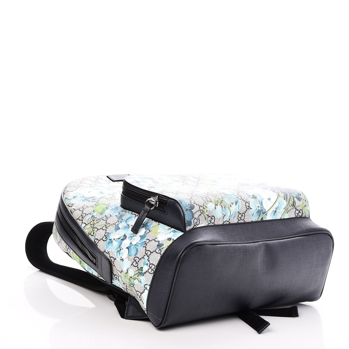 GG Supreme Monogram Blooms Medium Day Backpack Beige Blue Navy