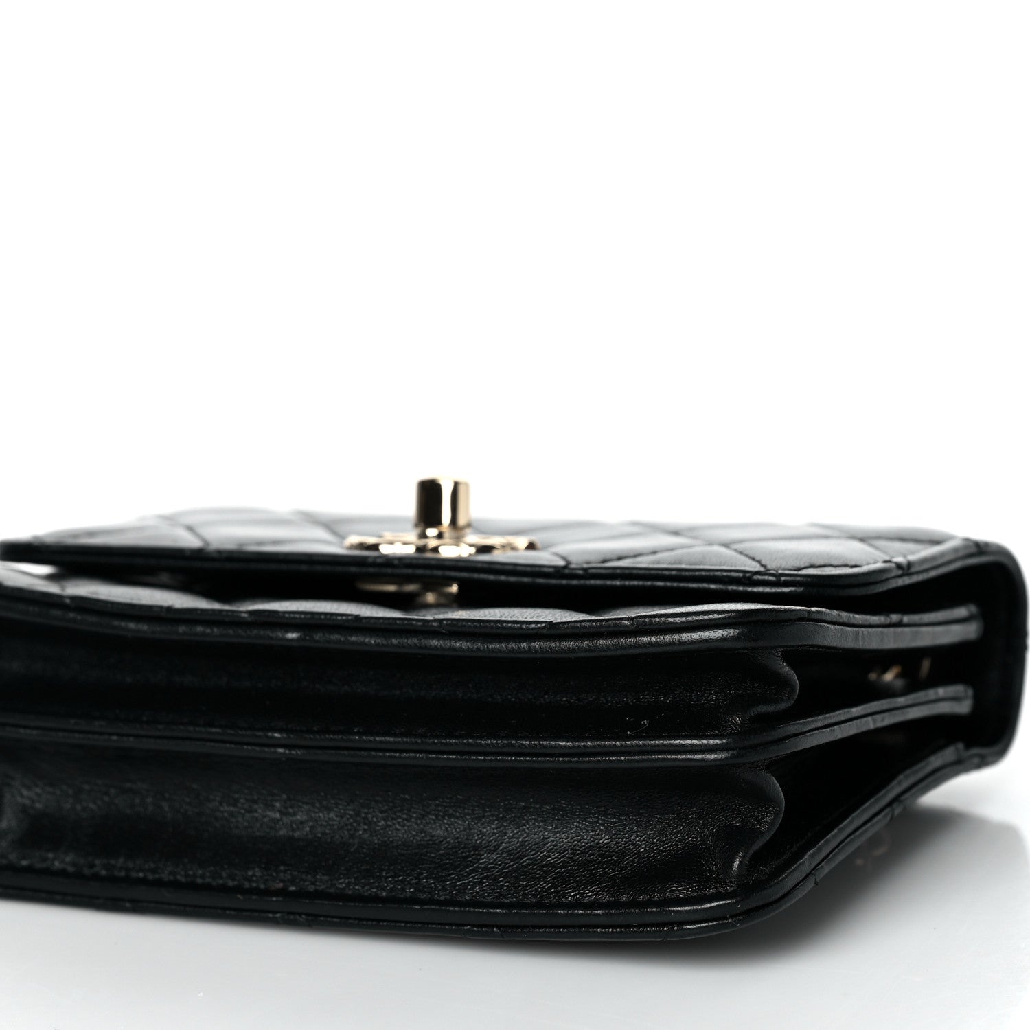 Chanel Lambskin Quilted Mini Trendy CC Wallet On Chain WOC Black 9 of 12