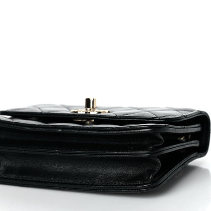 Chanel Lambskin Quilted Mini Trendy CC Wallet On Chain WOC Black 9 of 12