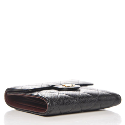 Chanel Caviar Quilted Compact Flap Wallet Black 4 of 8