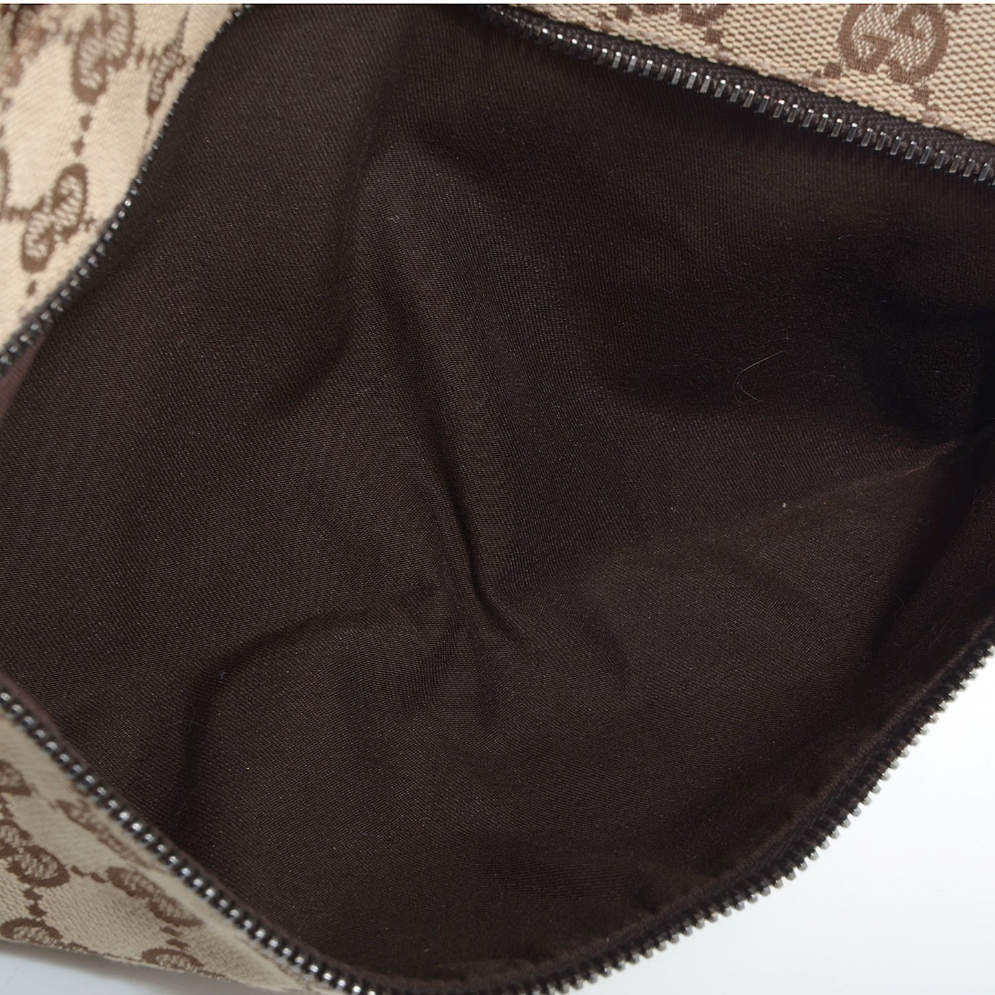 GG Monogram Web Double Pocket Belt Bag Dark Brown