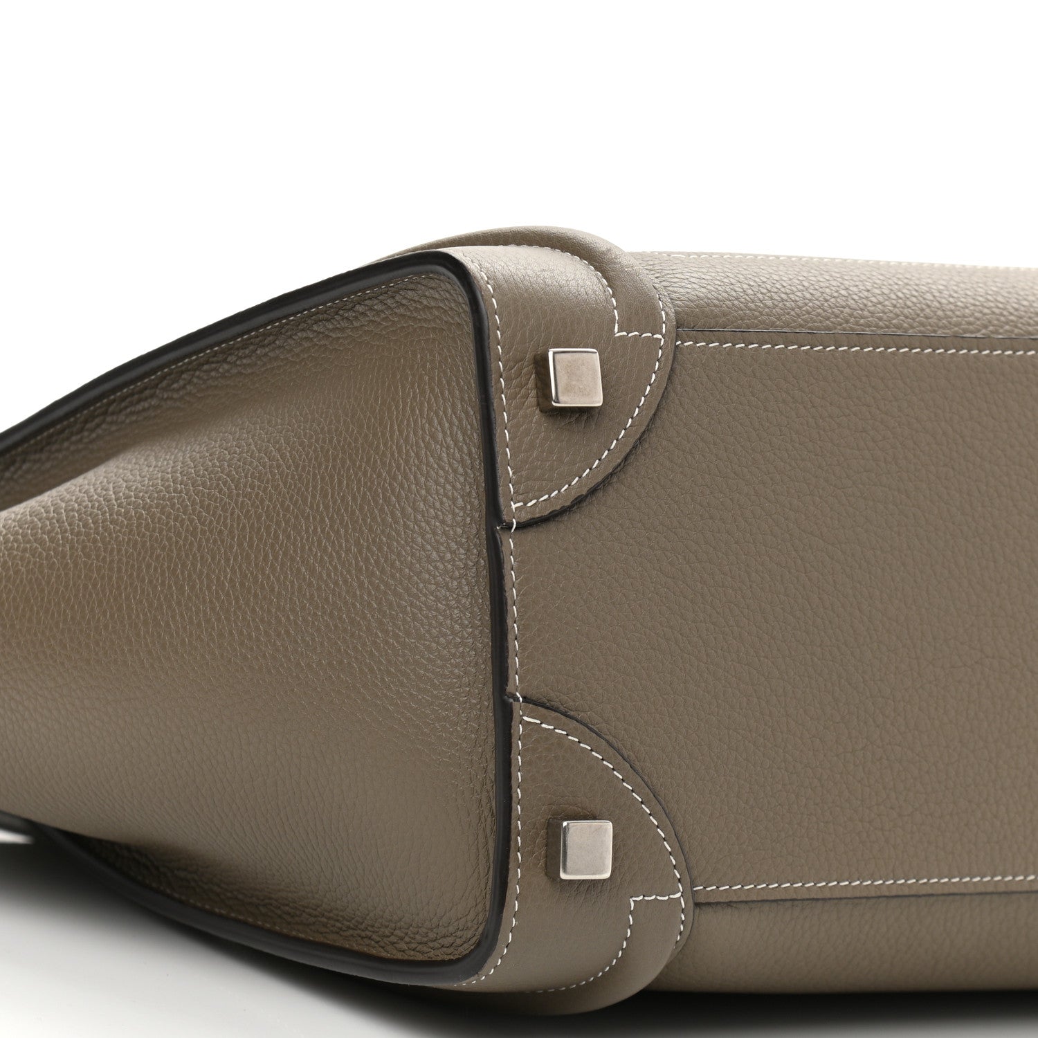 Celine Drummed Calfskin Micro Luggage Souris 9 of 12