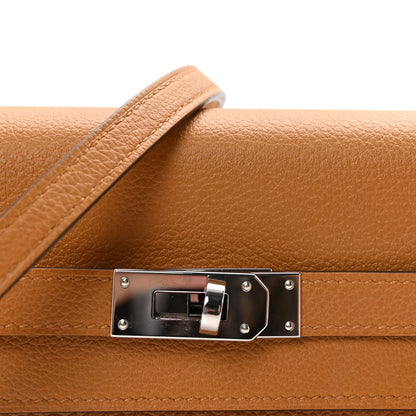 Hermes Evercolor Kelly Wallet To Go Caramel 7 of 10