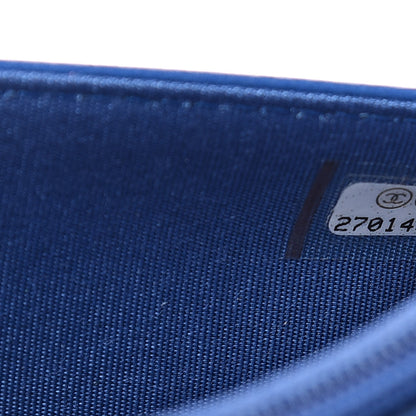 Chanel Lambskin Quilted Boy Wallet On Chain WOC Blue 8 of 9