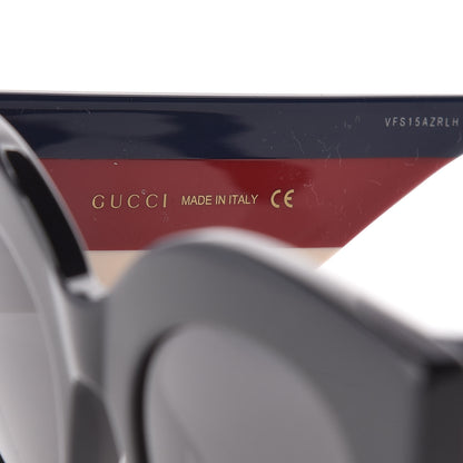 Gucci Acetate Oversized Rectangle Frame Web Sunglasses GG 0275/S Black 6 of 6