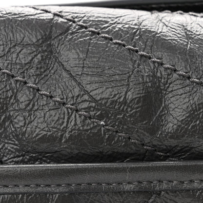 Saint Laurent Crinkled Calfskin Matelasse Monogram Baby Niki Chain Satchel Storm 11 of 11