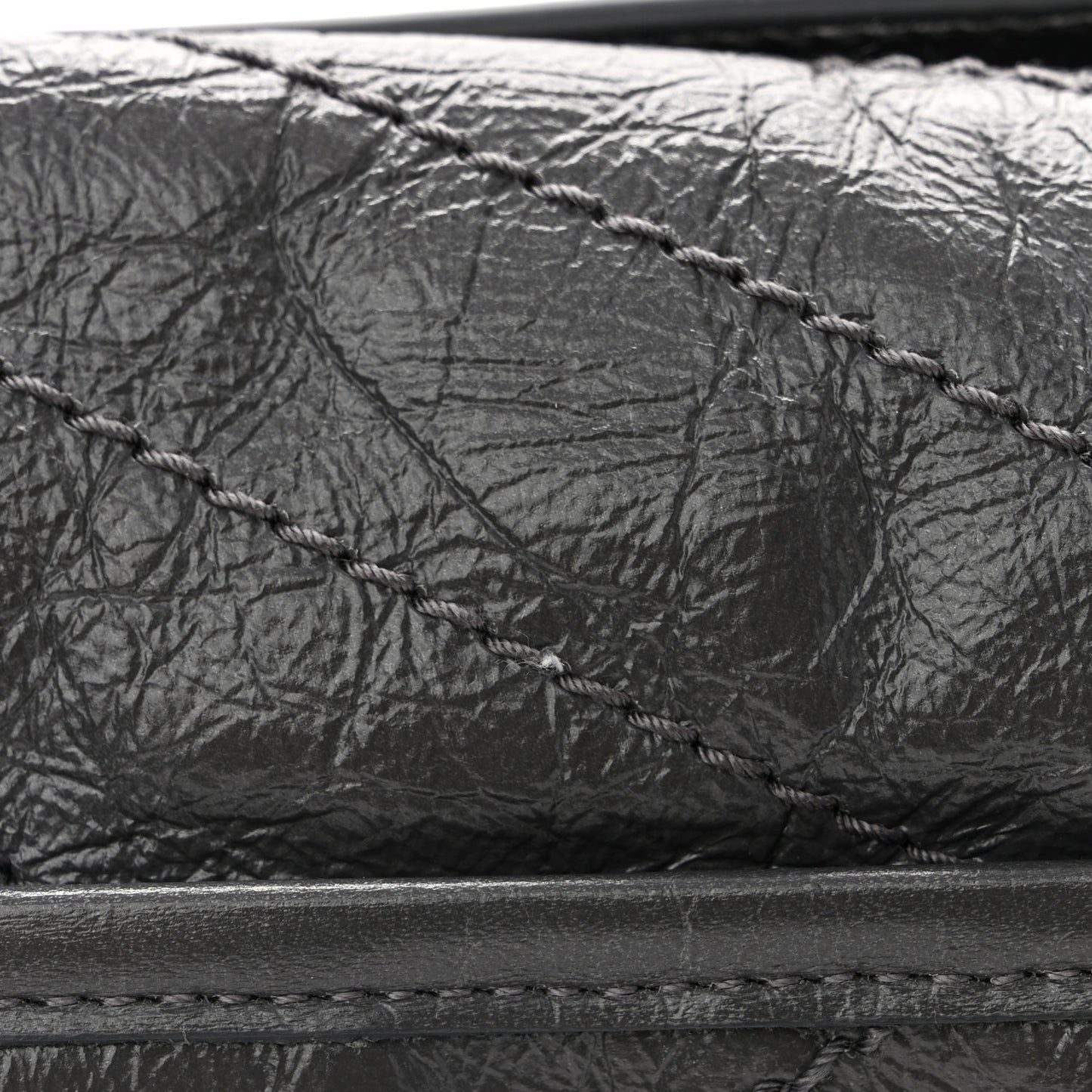 Crinkled Calfskin Matelasse Monogram Baby Niki Chain Satchel Storm