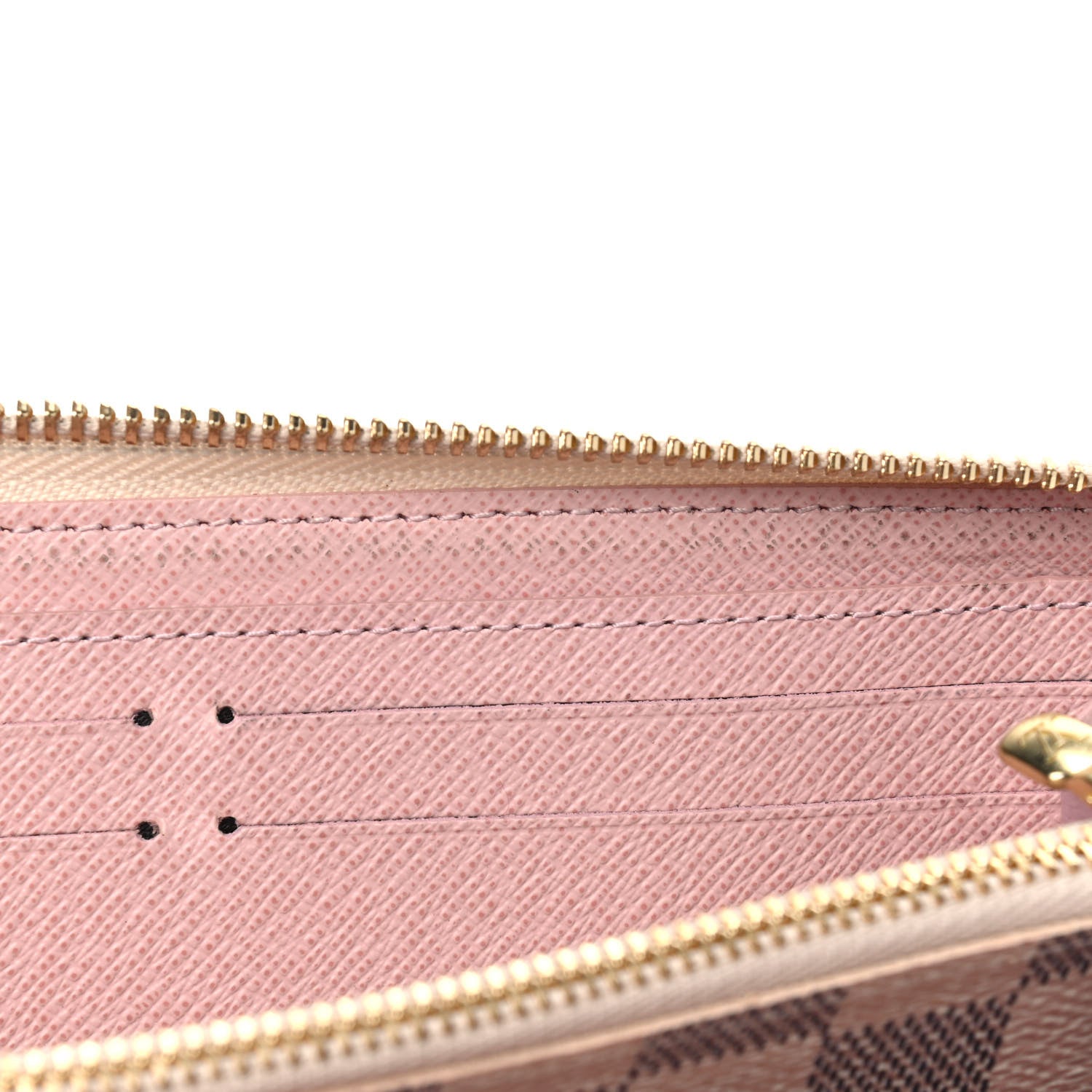 Louis Vuitton Damier Azur Clemence Wallet Rose Ballerine 5 of 14