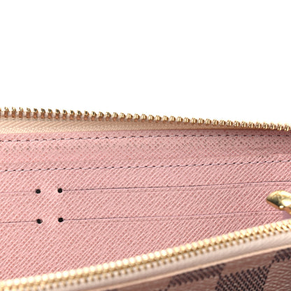 Louis Vuitton Damier Azur Clemence Wallet Rose Ballerine 5 of 14