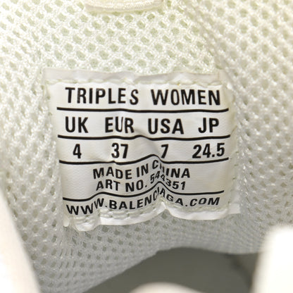 Balenciaga Fabric Mesh Clear Sole Womens Triple S Sneakers 37 White 8 of 8