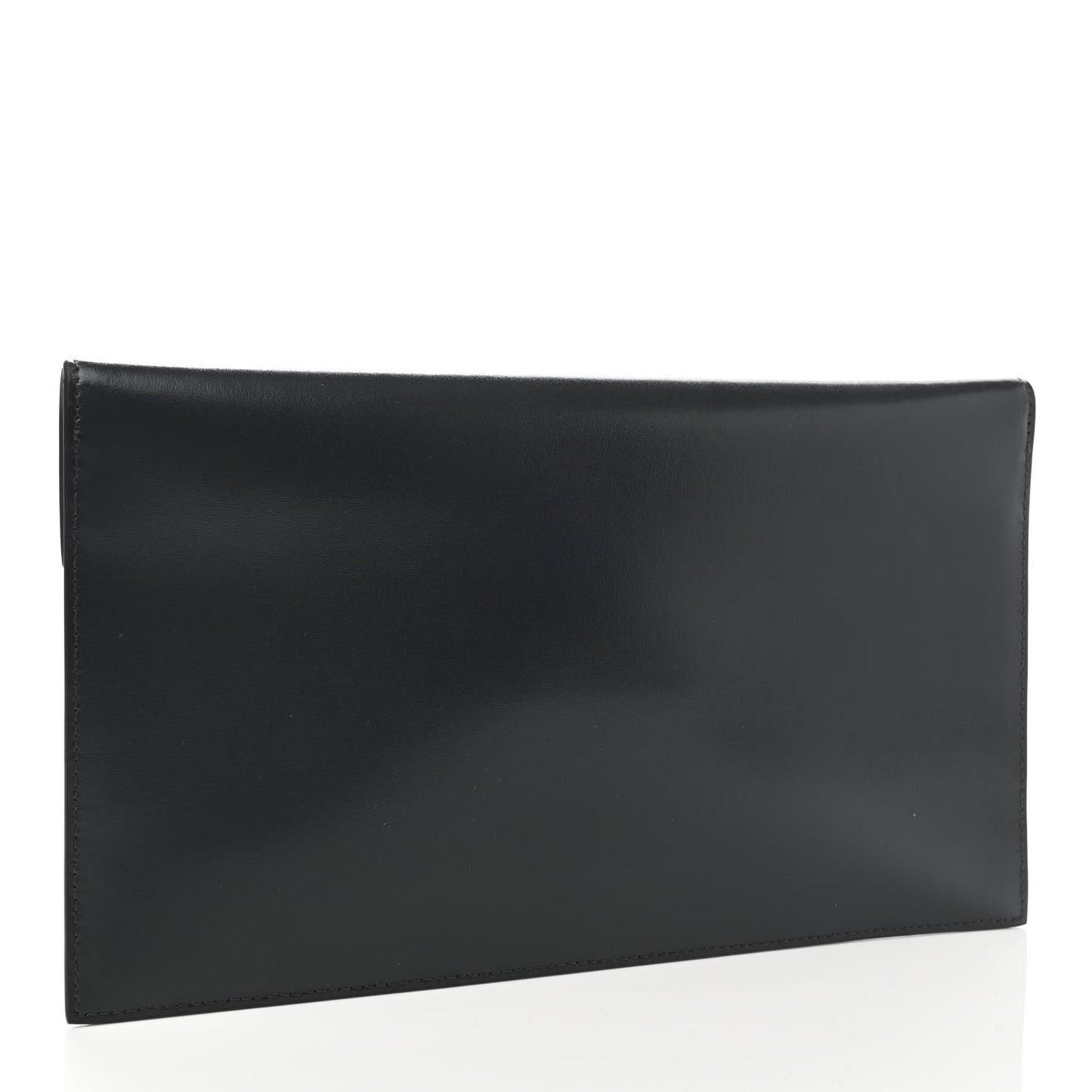 Smooth Shiny Calfskin Uptown Pouch Storm